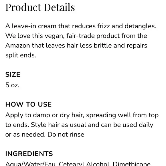 Natura Ekos Murumuru Hair Leave-In Conditioner, NWT, never opened, 5 oz - Picture 2 of 5